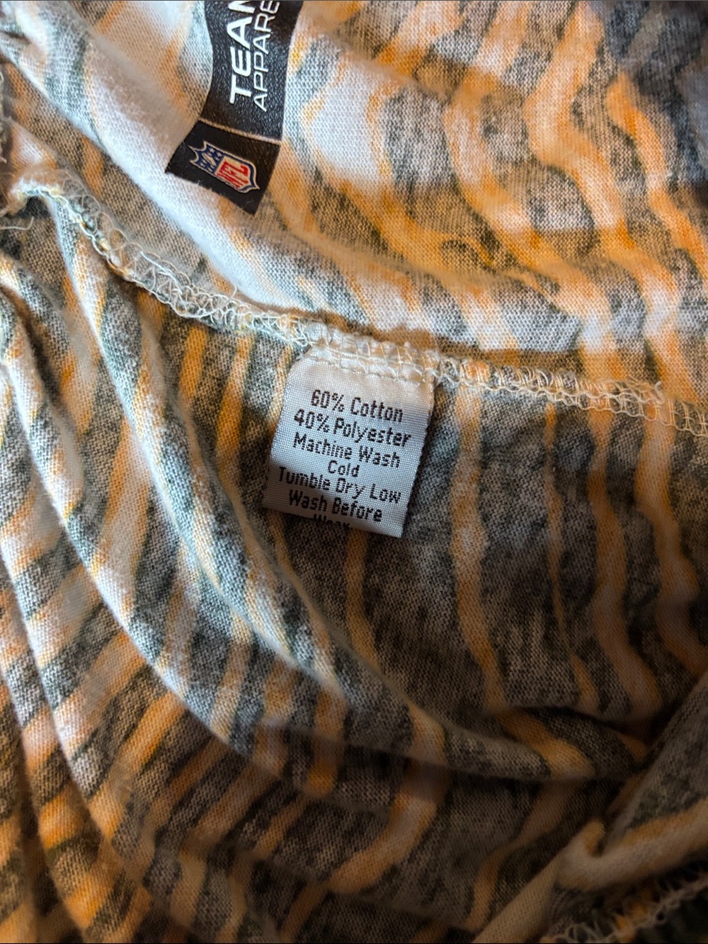NFL Green Bay Packers Green and Gold Zebra Zubaz Striped Lounge Pants Team Patch - Picture 3 of 7
